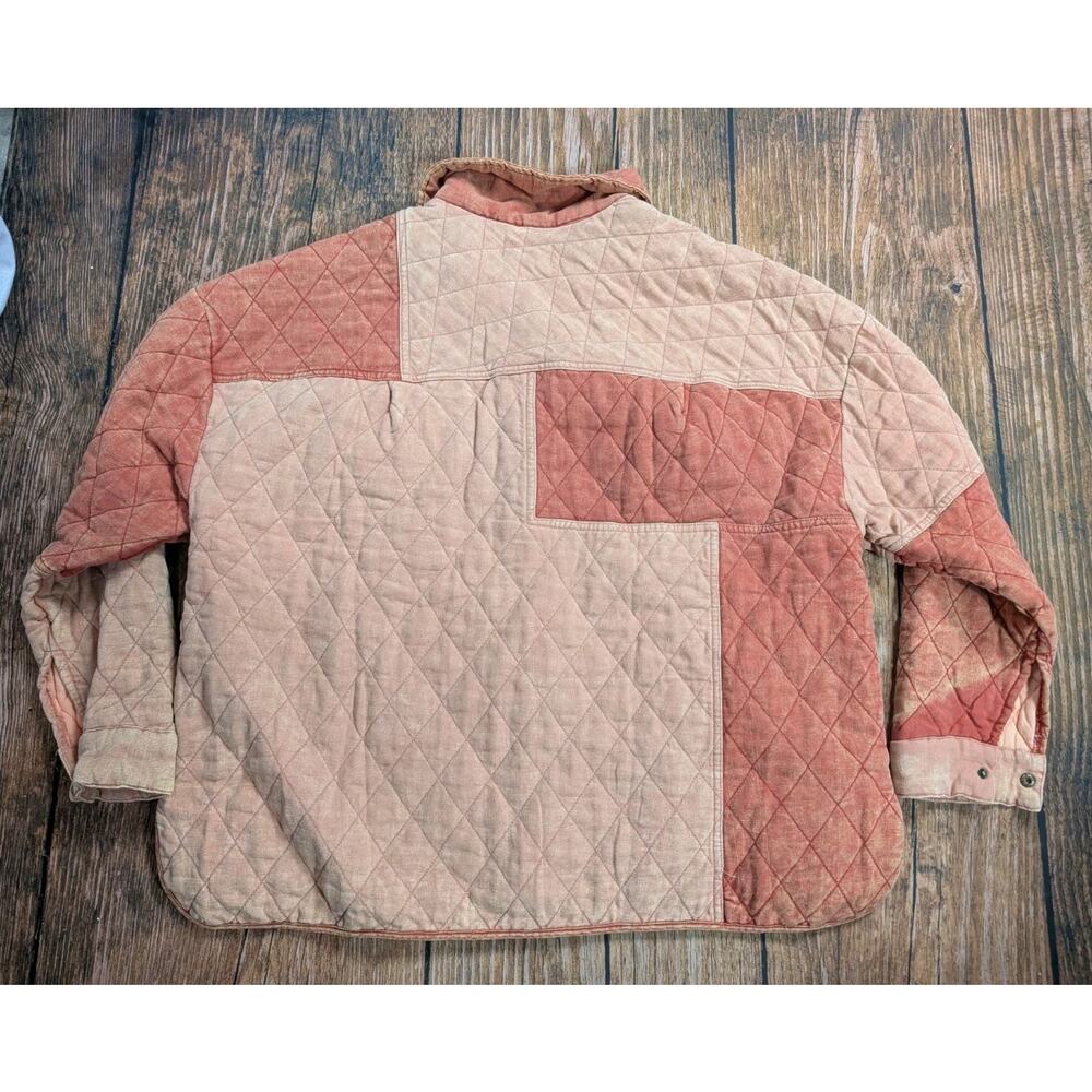 Oli & Hali Women's Patchwork Color Block Snap Jacket Pink Size Small Quilted - Picture 13 of 15